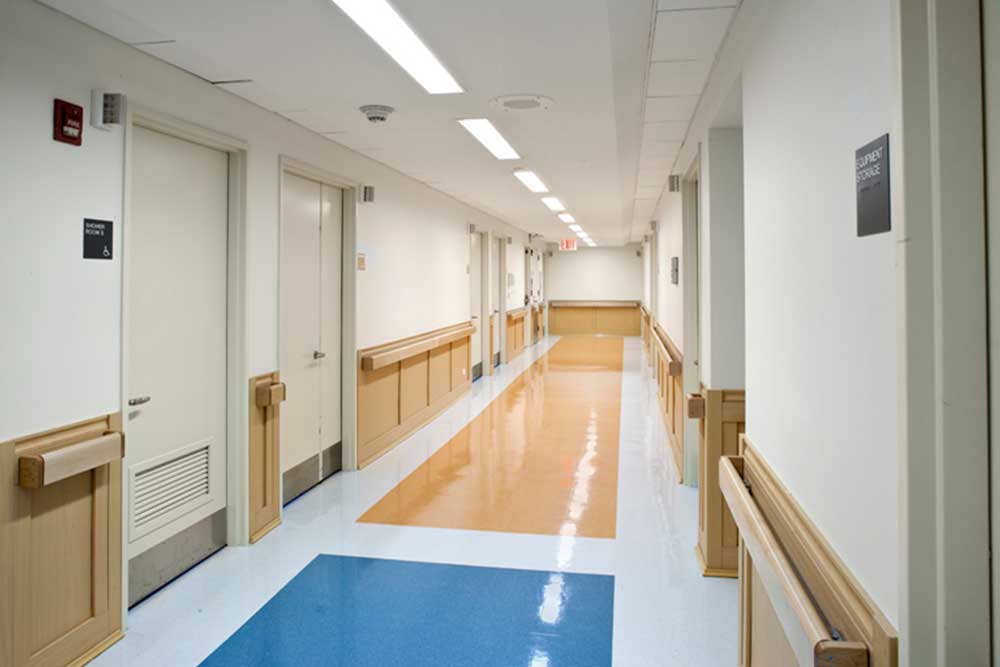 Long moder corridor at Morningside Nursing and Rehabilitation Center.
